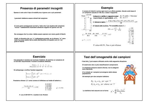 Inferenza e test statistici - Dipartimento di Economia e Statistica