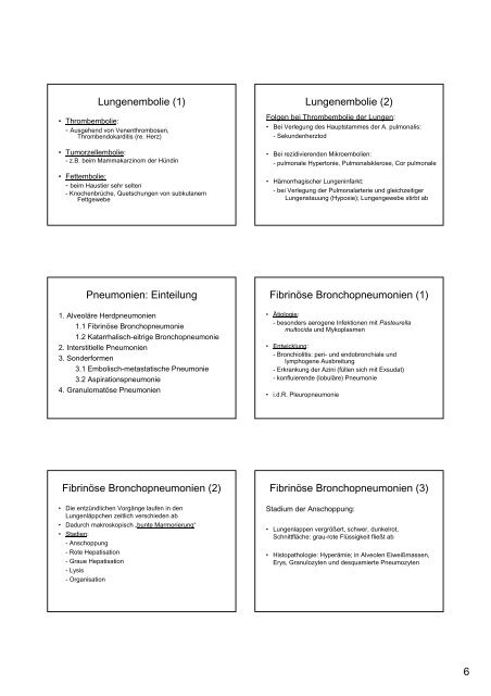 1 Pathologie der Atmungsorgane Nase und Nebenhöhlen