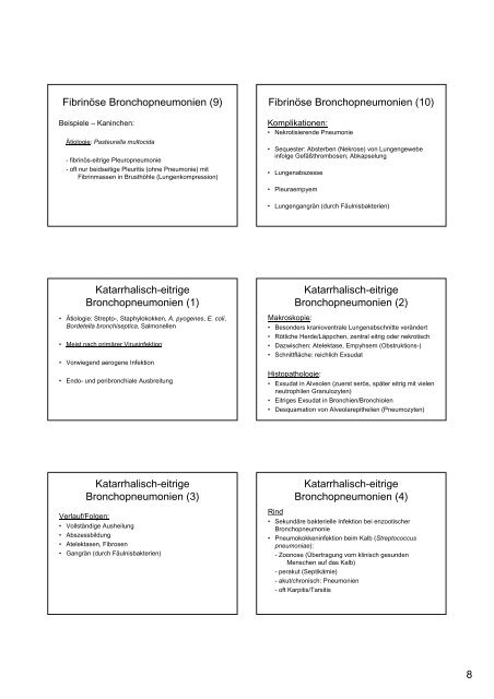 1 Pathologie der Atmungsorgane Nase und Nebenhöhlen