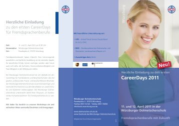 CareerDays 2011 - Würzburger Dolmetscherschule