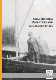 ORAL HISTORY: MIGRATION AND LOCAL IDENTITIES - Academia