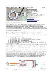 Balun (Typ Sperrglied) 50 Î© zu 450 Î© (1:9) bis 800 Watt