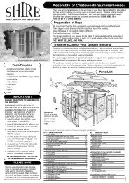 Chatsworth Assembly Sheet.qxd - Taylors Garden Buildings