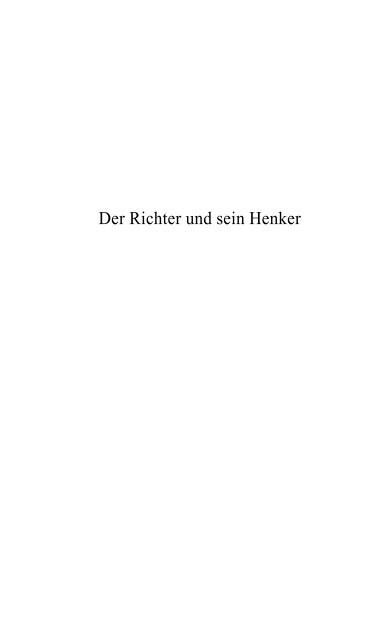 Der Richter und sein Henker - Der Verdacht