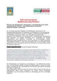 Exkursionsprotokoll Stadterneuerung Pöchlarn - Stadtgemeinde ...