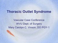 Thoracic Outlet Syndrome - WVU School of Medicine