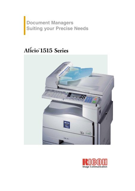 Download Official Ricoh Aficio 1515 Brochure - Total Office Solutions