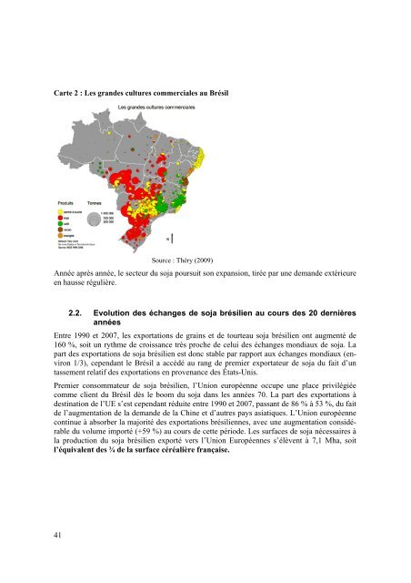 Impact des importations europÃ©ennes de soja sur le - Cfsi