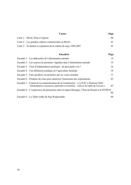 Impact des importations europÃ©ennes de soja sur le - Cfsi