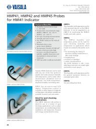 HMP41, HMP42 and HMP45 Probes for HMI41 ... - Live Data AB