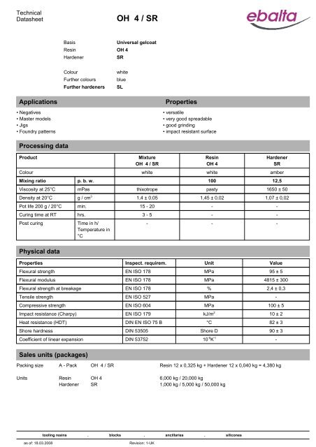 DATASHEET (UK) OH4_SR - Ebalta