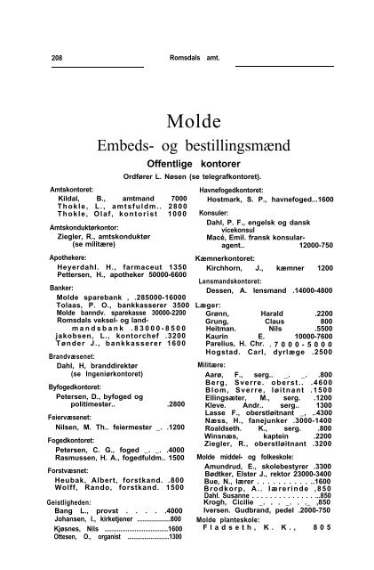 Adressebok 1907 - Romsdal Sogelag