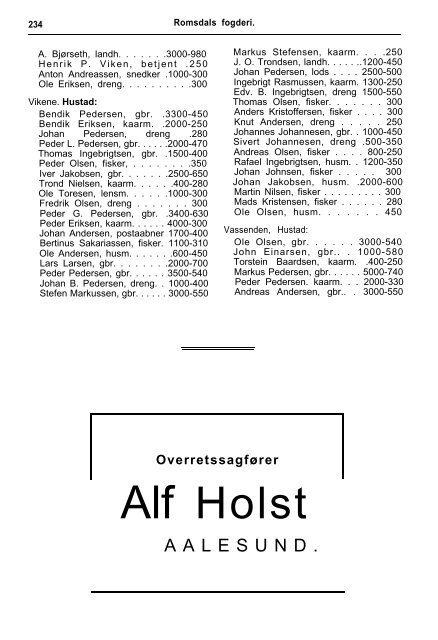 Adressebok 1907 - Romsdal Sogelag