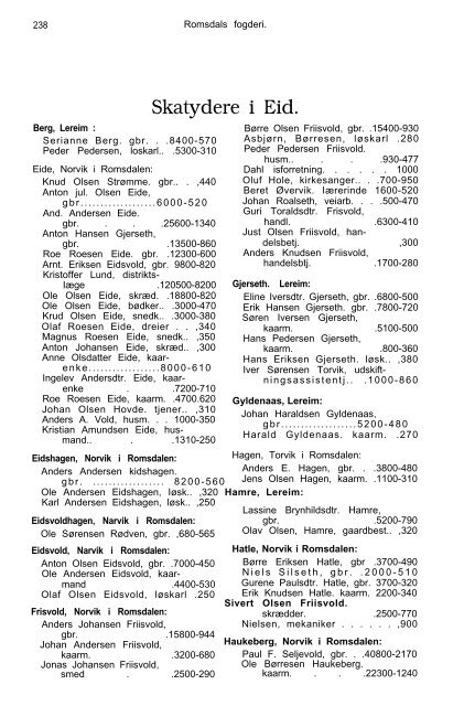 Adressebok 1907 - Romsdal Sogelag