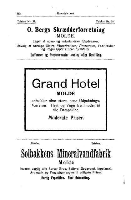 Adressebok 1907 - Romsdal Sogelag