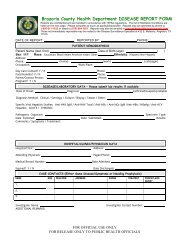 Disease Report Forms - Brazoria County