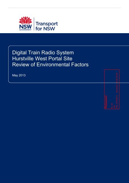 Hurstville REF - Transport for NSW - NSW Government