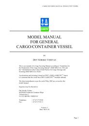 Model Manual for General Cargo and Container Vessel - dnV