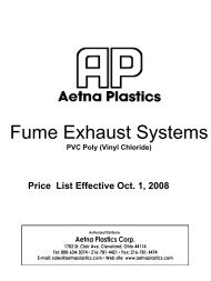 Fume Exhaust Systems - Aetna Plastics Corp.