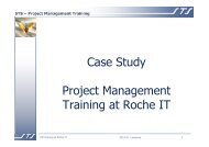 Case Study Project Management Training at Roche IT