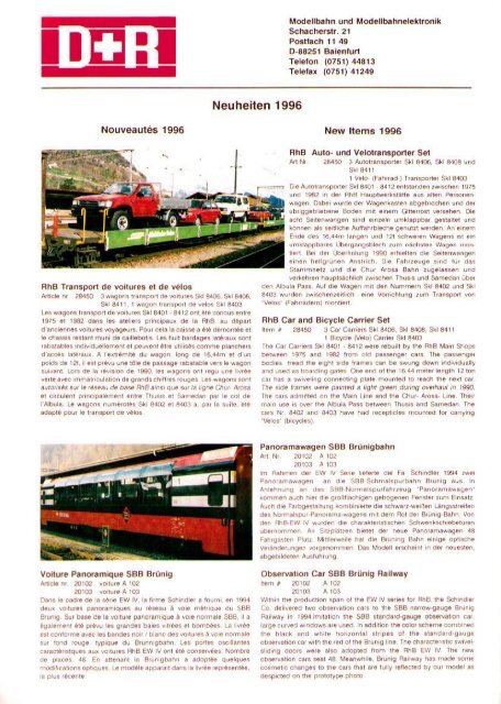 Page 1 Modellbahn und Modelibahnelelttronilt Sohaeherstr. 21 ...