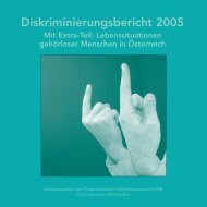 Diskriminierungsbericht 2005 - Österreichischer Gehörlosenbund