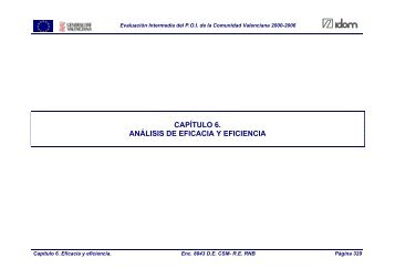 CAPÃTULO 6. ANÃLISIS DE EFICACIA Y EFICIENCIA - DirecciÃ³n ...