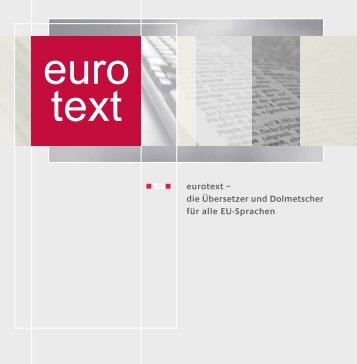 eurotext – die Übersetzer und Dolmetscher für alle ... - Marie Mermet