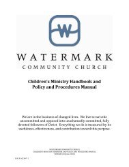 Children's Ministry Handbook and Policy and Procedures Manual
