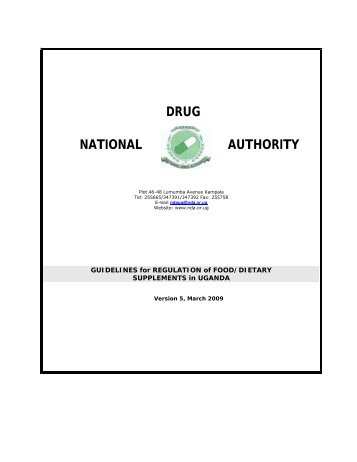 DRUG NATIONAL AUTHORITY - National Drug Authority(U)