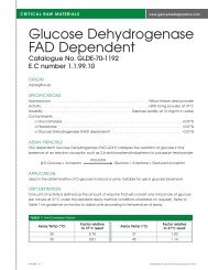 Glucose Dehydrogenase FAD Dependent - Sekisui Diagnostics