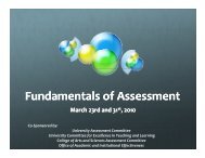 Fundamentals of Assessment Presentation