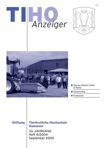 Anzeiger - Tierärztliche Hochschule Hannover