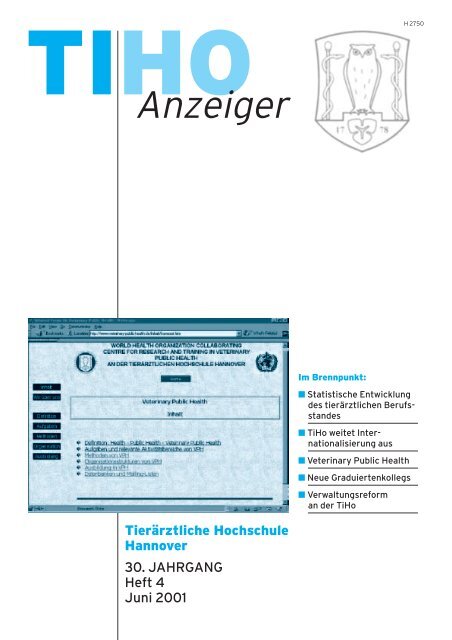 Heft - Tierärztliche Hochschule Hannover