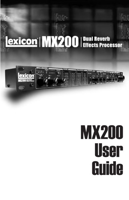 MX200 User Guide - Tpa-az.com