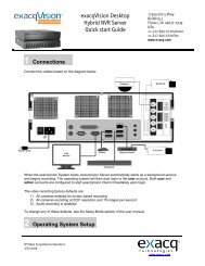 exacqVision Desktop Hybrid NVR Server Quick start Guide