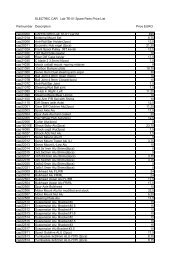 ELECTRIC CAR Lab TE-01 Spare Parts Price List Partnumber ...