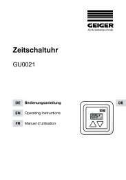 Zeitschaltuhr - Geiger Antriebstechnik