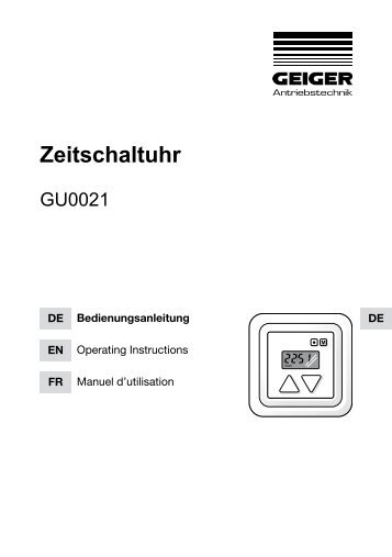 Zeitschaltuhr - Geiger Antriebstechnik