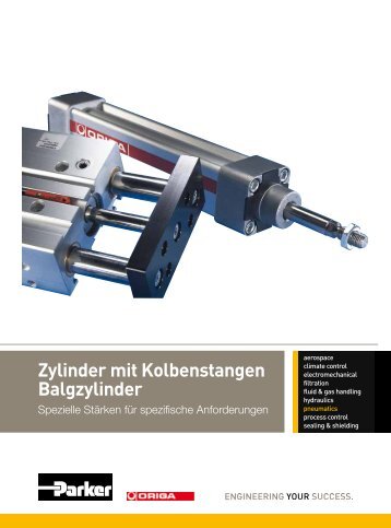 Zylinder mit Kolbenstangen Balgzylinder - parker-origa.com