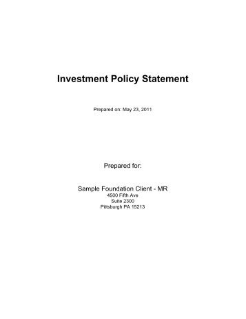 Investment Policy Statement - Fi360