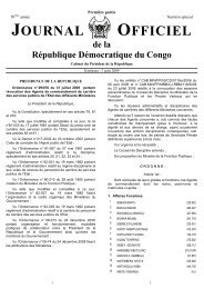 JOURNAL OFFICIEL de la RÃ©publique DÃ©mocratique ... - leganet.cd