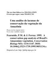 Uma análise de lacunas de conservação da vegetação da Amazônia