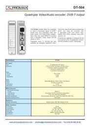 Quadruple Video/Audio encoder, DVB-T output - DT-504 - Mikrokom