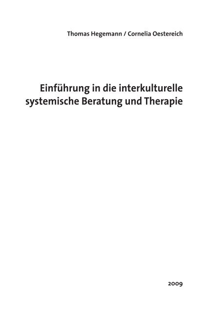 Einführung in die interkulturelle systemische ... - Carl-Auer Verlag