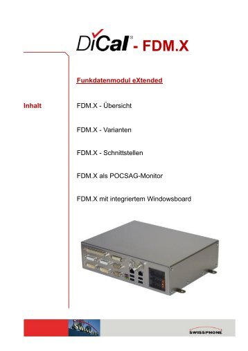 FDM.X Funkdatenmodul eXtended Inhalt - Swissphone