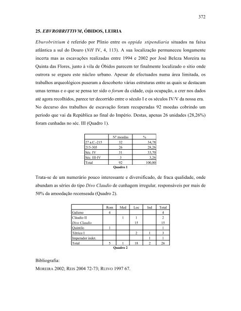 CIRCULAÃÃO MONETÃRIA NA LUSITÃNIA DO SÃCULO III - Numismatas