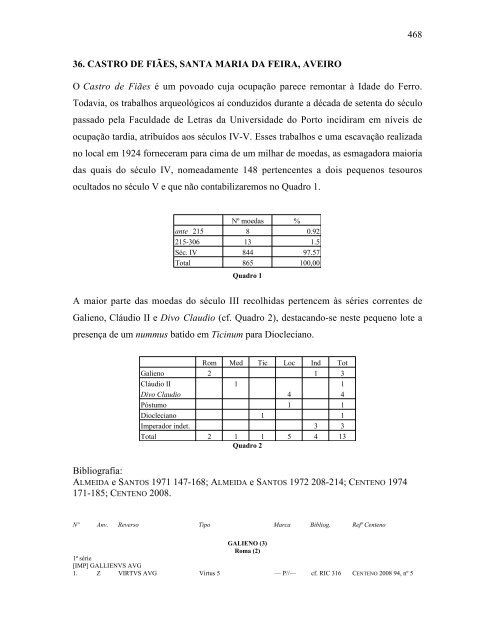 CIRCULAÃÃO MONETÃRIA NA LUSITÃNIA DO SÃCULO III - Numismatas