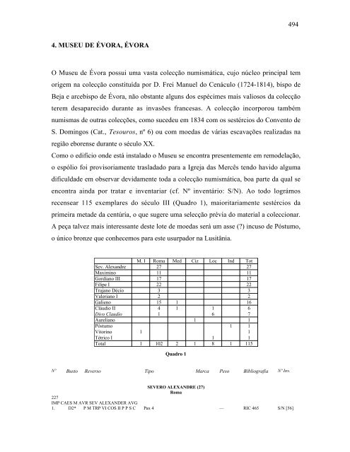 CIRCULAÃÃO MONETÃRIA NA LUSITÃNIA DO SÃCULO III - Numismatas