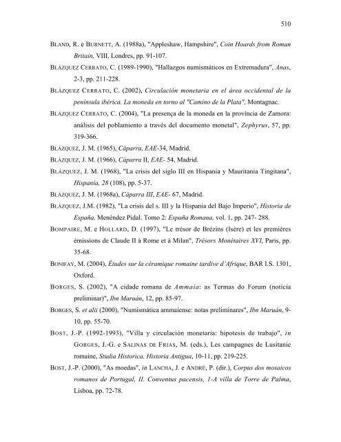 CIRCULAÃÃO MONETÃRIA NA LUSITÃNIA DO SÃCULO III - Numismatas